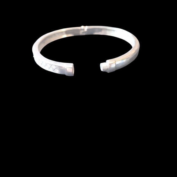 Elegant Silver Double Cubic Zarconia Bracelet - Picture 2 of 4